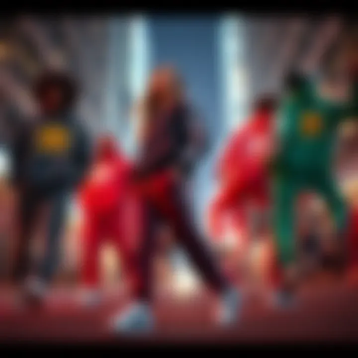 Fashion-forward individuals showcasing the evolution of athletic wear