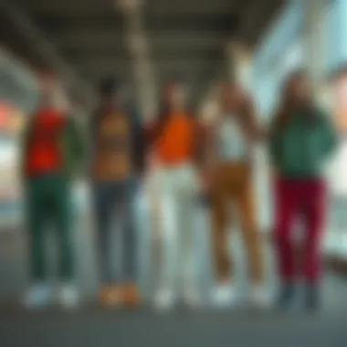 Diverse outfits featuring Adidas boyfriend pants styled for various occasions