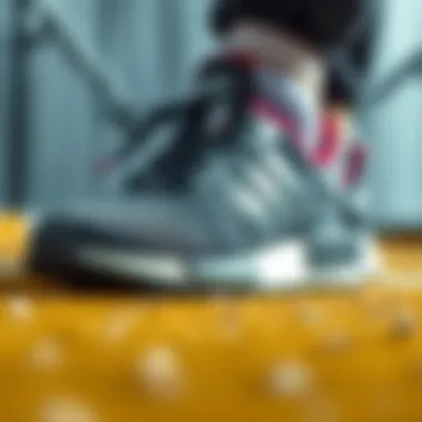 Close-up of Adidas material technology for slip resistance