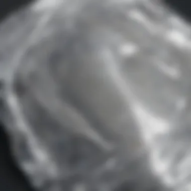 Showcasing the Texture of Cellophane Close-up of cellophane bag emphasizing transparency and texture