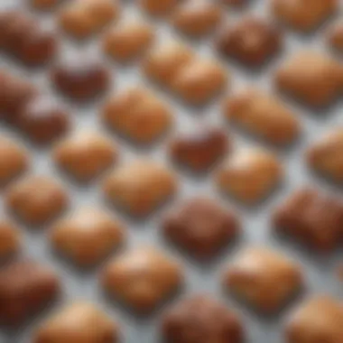 Elegant Presentation of Bakery Items Elegant display of cellophane bakery bags filled with assorted pastries
