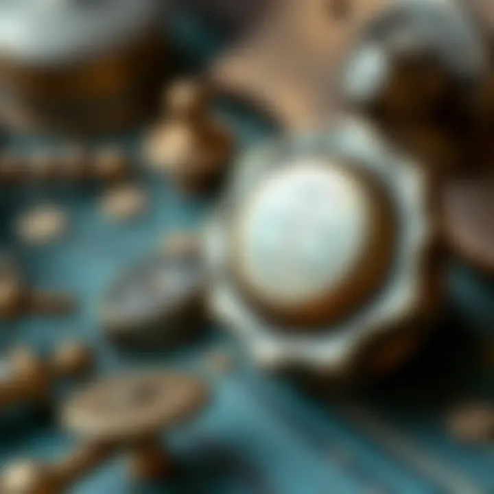 Craftsmanship and Materials of Antique Drawer Pulls Close-up view of materials used in antique drawer pulls, highlighting craftsmanship