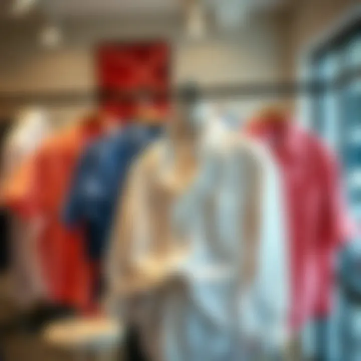 Diverse Design Variations in Contemporary Fashion Variety of asymmetrical button-up shirts displayed in a contemporary fashion setting