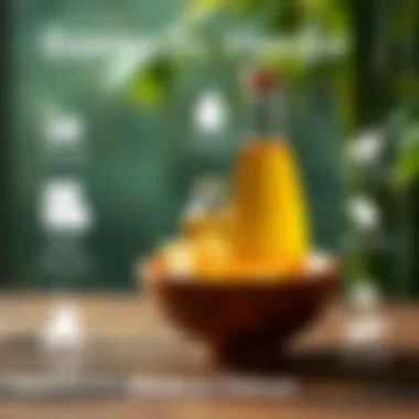 Composition and Extraction of Bamboo Vinegar A diagram showing the composition of bamboo vinegar and its extraction process.