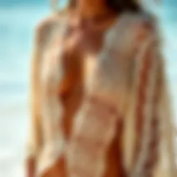 Elegant crochet cover-up showcasing intricate patterns.