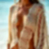 Intricate Crochet Design for a Chic Look Elegant crochet cover-up showcasing intricate patterns.