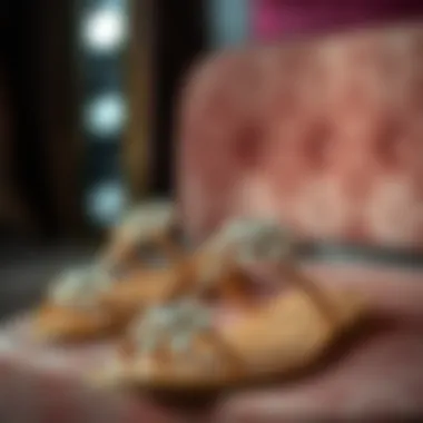 Glamorous Flat Sandals with Crystal Embellishments Glamorous flat sandals adorned with crystals