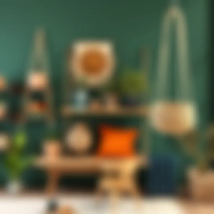 Sustainable materials used in modern boho shelving