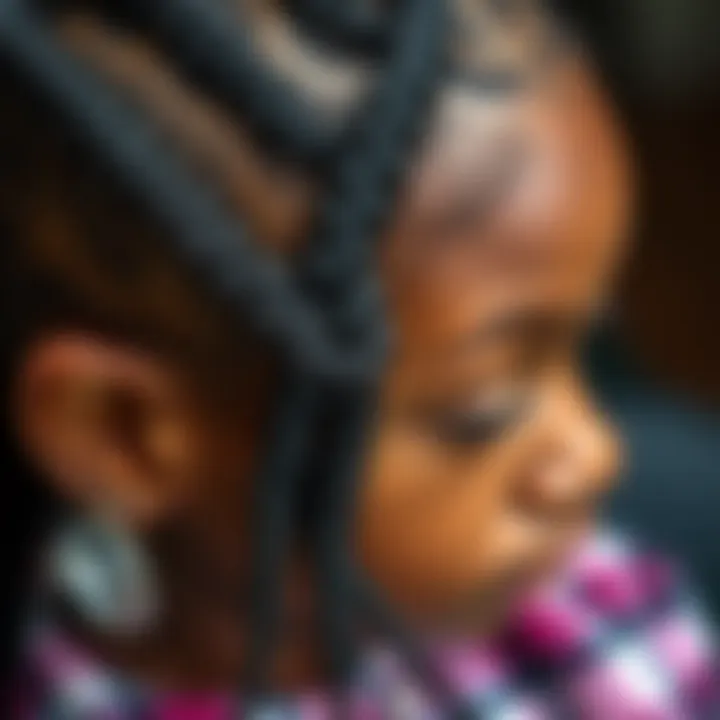 Close-up of intricate braiding technique