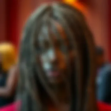 Intricate braided wig showcasing diverse textures