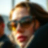 Vintage cat eye mirror glasses showcasing intricate designs.