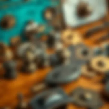 Diverse Collection of Antique Drawer Pulls Vintage collection of various antique single hole drawer pulls