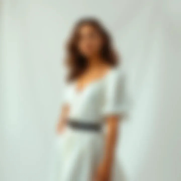 Stylish Sustainable White Dress Stylish white dress that embraces sustainable fashion practices