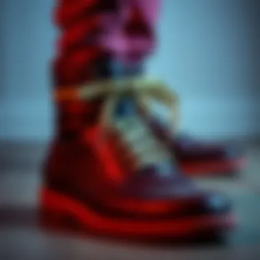 Proper technique for lacing shoes with flat shoelaces