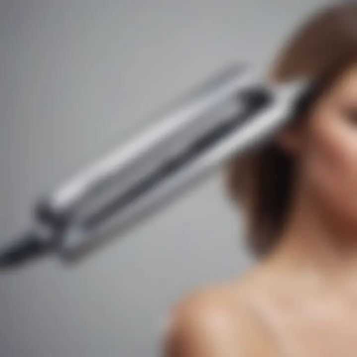 Sleek ion straight styling iron showcasing advanced technology