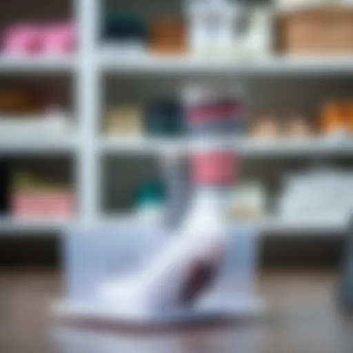 Innovative design of a plastic sock organizer showcasing its unique features