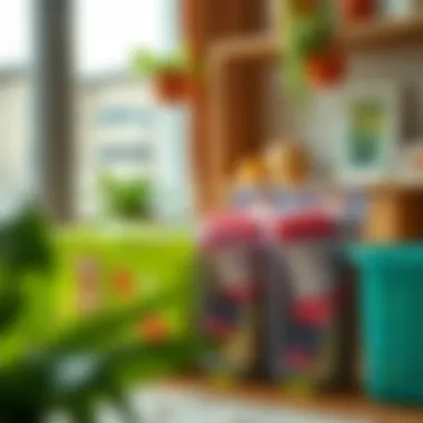 Sustainable fashion represented by eco-friendly plastic sock organizers in a stylish setting