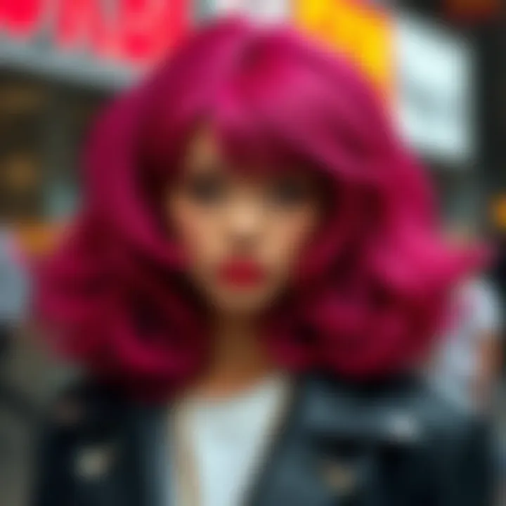 Contemporary fashion influenced by 1980s wig trends