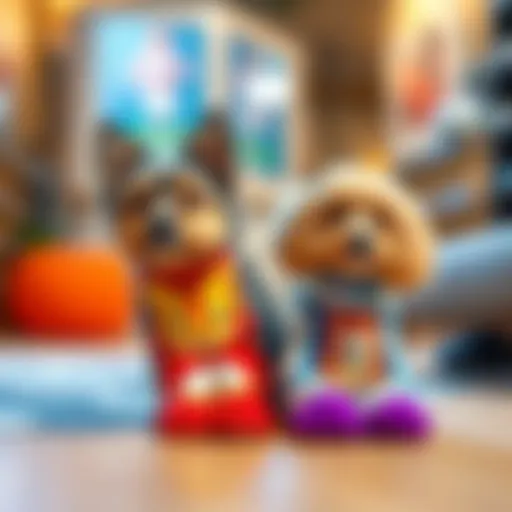 Custom pet socks showcasing vibrant pet designs