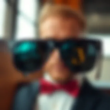 Customized sunglasses with initials for groomsmen