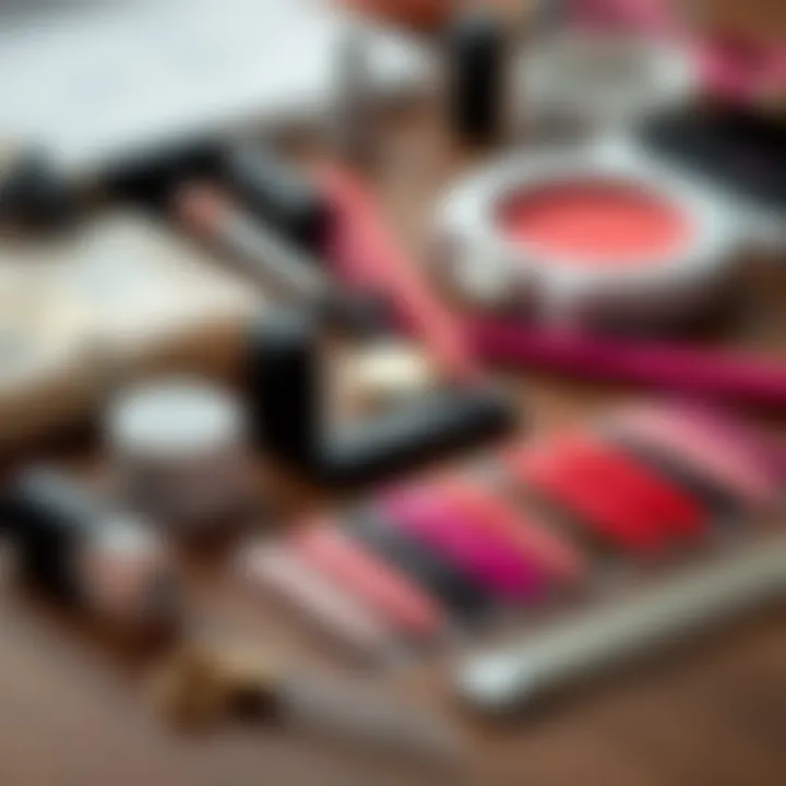 Materials laid out for creating custom nail polish strips