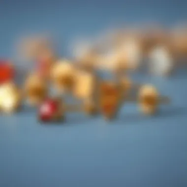 Chic stud earrings in various materials