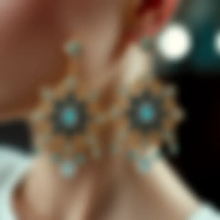 Elegant statement earrings with intricate designs