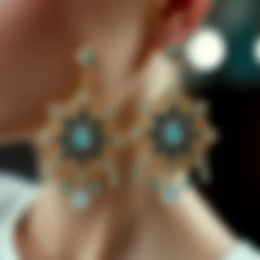 Intricate Designs for a Glamorous Look Elegant statement earrings with intricate designs