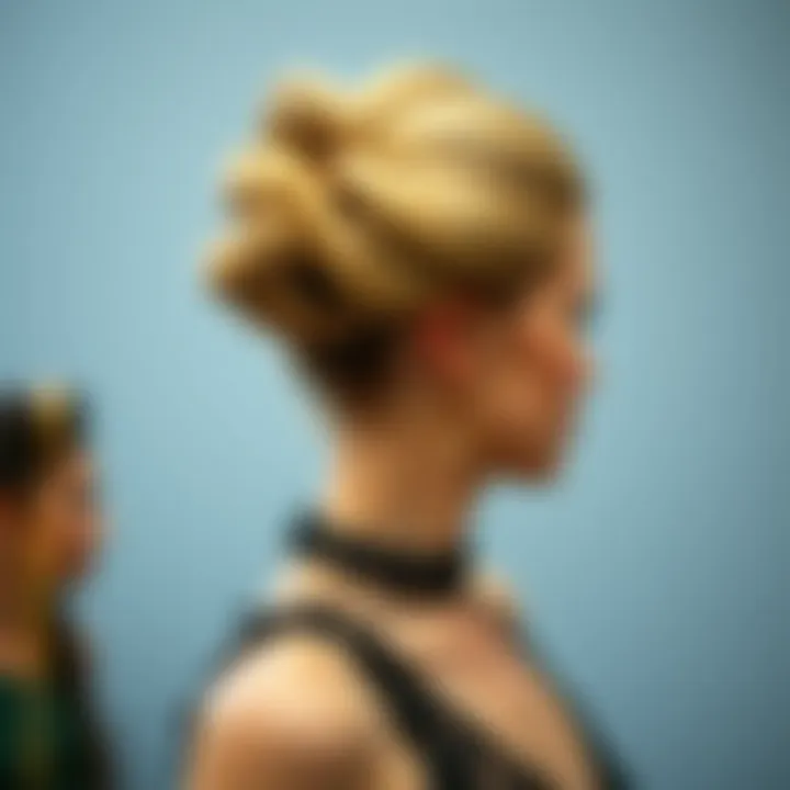 Sustainable clip-in updo hair pieces showcasing eco-friendly materials