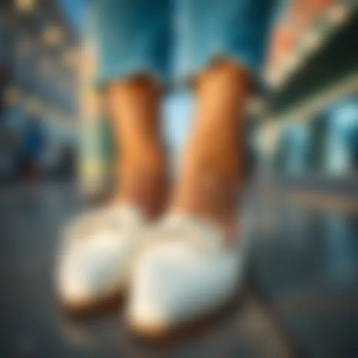 Eco-friendly white flats highlighting sustainable fashion