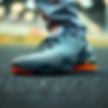 Innovative Material in Non-Slip Footwear Close-up of innovative non-slip shoe material showcasing texture and durability