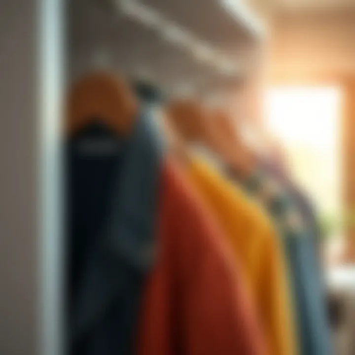 Sustainable wardrobe organization using adhesive technology
