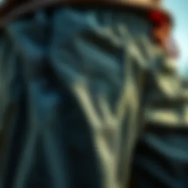 Close-up of eco-friendly materials used in adidas shorts