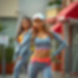 Dynamic activewear set showcasing versatility