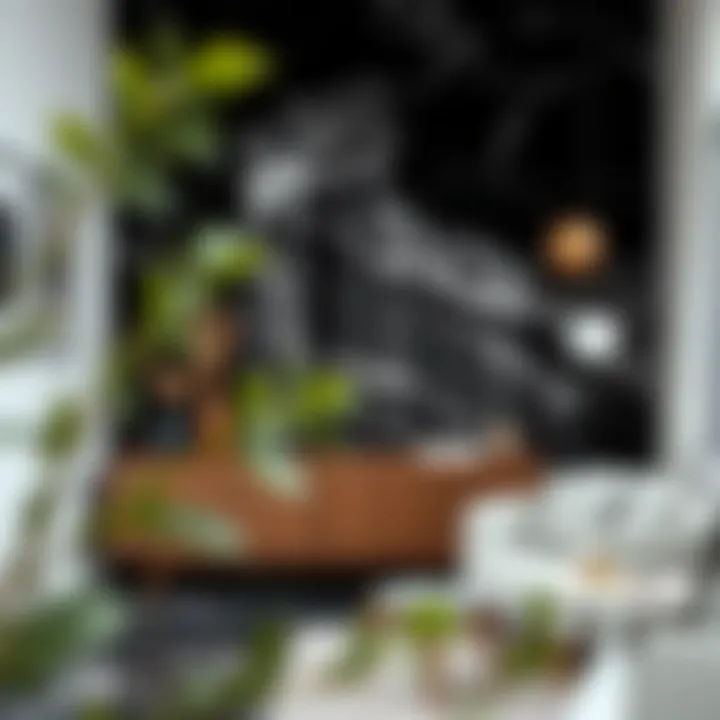 Demonstration of installation techniques for black marble adhesive paper