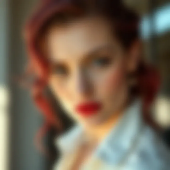 Chic Burgundy Style Stylish woman showcasing her burgundy hair in natural light