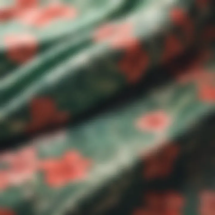 Close-up of sustainable fabric selections in Hawaiian fashion