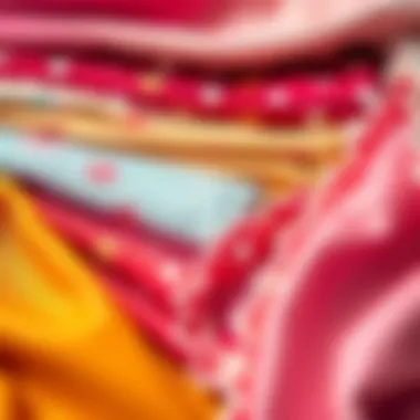 A collage of fabric swatches used in cat maid costumes