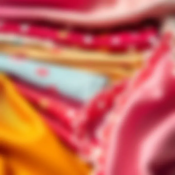 A collage of fabric swatches used in cat maid costumes