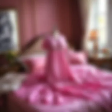 Elegance of Charmeuse Nightgowns in Bedroom Decor Elegant charmeuse nightgown beautifully arranged on a bed