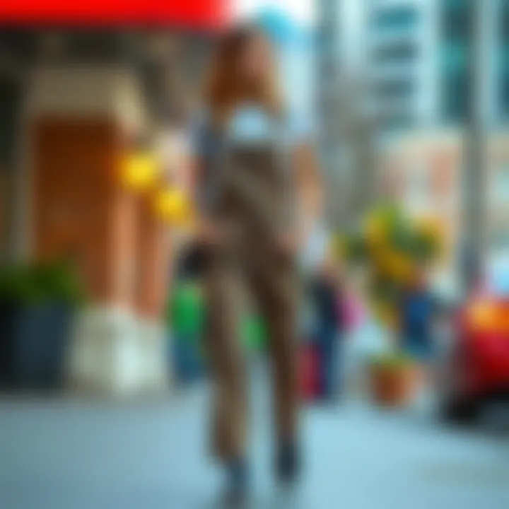 Trendy cheetah print overalls paired with accessories