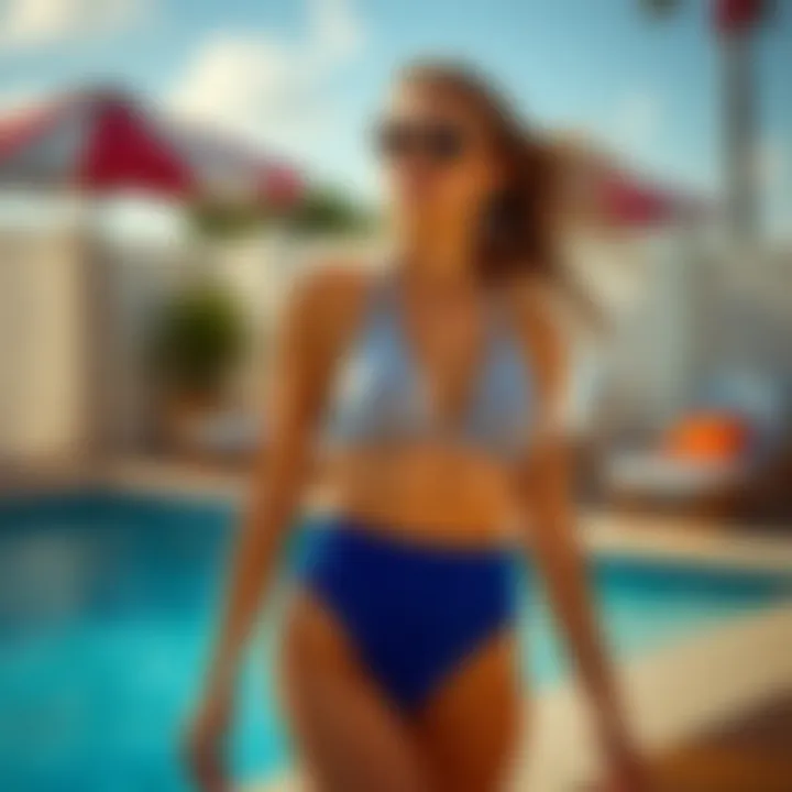 Stylish bathing suit design emphasizing coverage and comfort