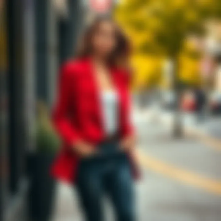 Layered outfit featuring a stylish oversized blazer