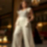 Sophisticated Plus Size Jumpsuit Design Elegant plus size jumpsuit with intricate detailing