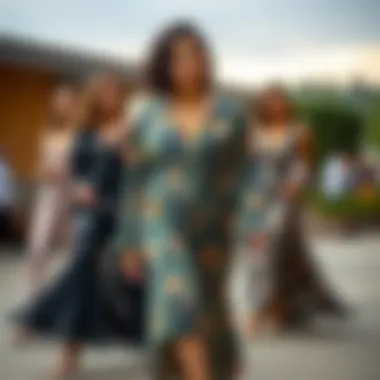 Variety of Fabrics for Evening Jumpsuits Diverse fabric options for plus size evening jumpsuits