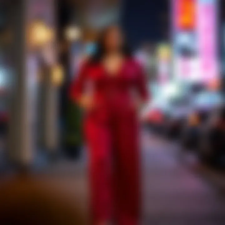 Trendy Plus Size Jumpsuit for Evening Wear Stylish plus size jumpsuit showcasing contemporary trends