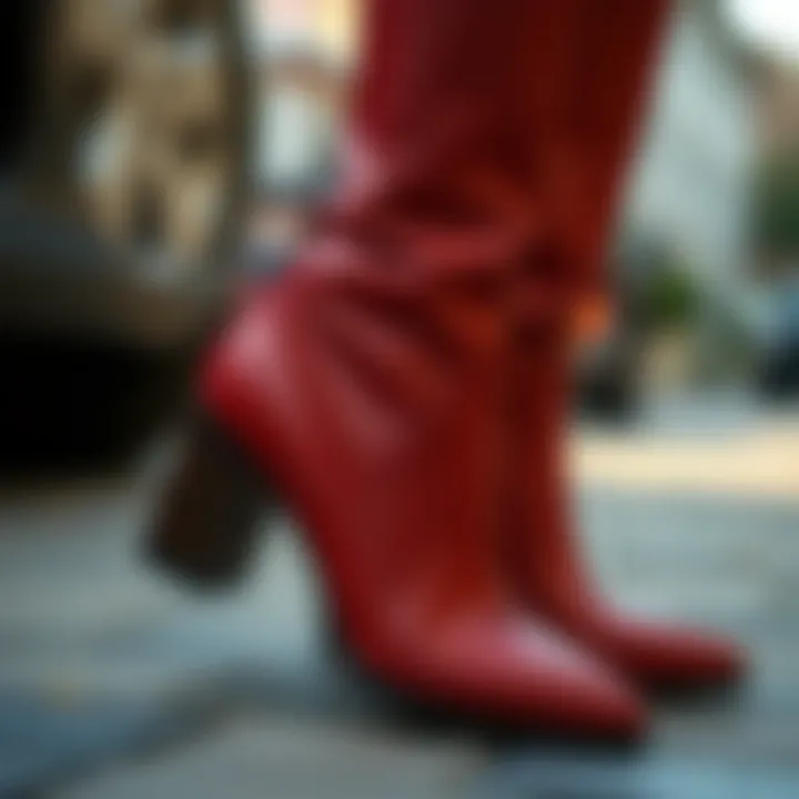 Material Quality of Emery Rose Boots Close-up of the material quality of Emery Rose boots