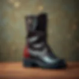 Stylish Design of Emery Rose Boots Stylish Emery Rose boots on a textured background