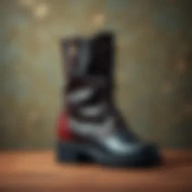 Stylish Design of Emery Rose Boots Stylish Emery Rose boots on a textured background