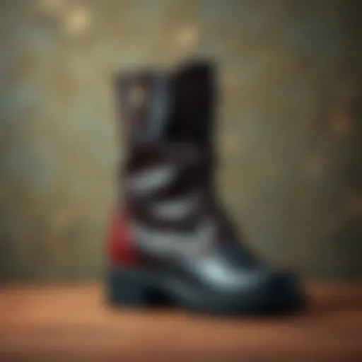 Stylish Design of Emery Rose Boots Stylish Emery Rose boots on a textured background